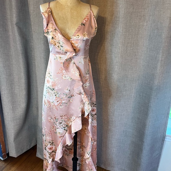Floral Pink Sleeveless Dress - Picture 1 of 7